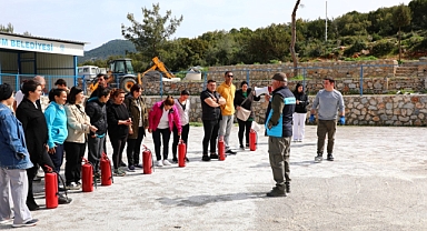 BELEDİYE, YANGIN EĞİTİMİ PROGRAMLARINI SÜRDÜRÜYOR