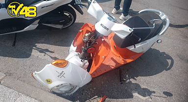 MOTOSİKLET SÜRÜCÜSÜ KAZA YAPTI: HASTANEYE KALDIRILDI