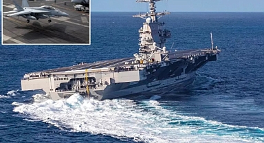 SAVAŞ JETİ, UÇAK GEMİSİNDEN DENİZE DÜŞTÜ