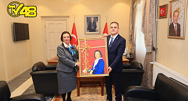 TÜRKİYE'NİN İLK KADIN VALİSİ LALE AYTAMAN'DAN MUĞLA VALİSİ İDRİS AKBIYIK'A ZİYARET