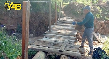 ULAŞIM SORUNUNA AHŞAP KÖPRÜLÜ ÇÖZÜM