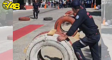 İTFAİYE ADAYLARI ZORLU PARKURDA TER DÖKTÜ