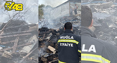 MİLAS BOĞAZİÇİ MAHALLESİ'NDE MOLOZ YANGINI KORKUTTU