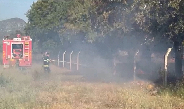 MİLAS MERKEZDE ÇIKAN YANGIN BÜYÜMEDEN KONTROL ALTINA ALINDI..