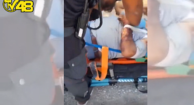 BELEDİYE ÇALIŞANINA ARAÇ ÇARPTI: SÜRÜCÜ KAZA YERİNDEN KAÇTI