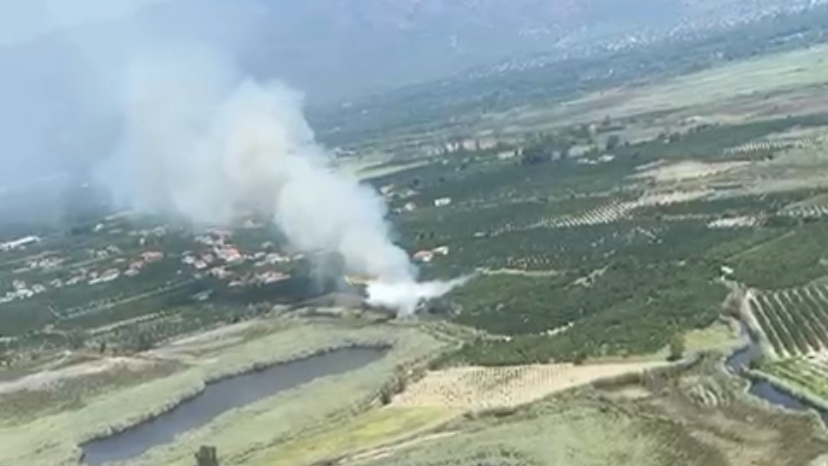 Hamitköy’de Sazlık Yangınına Havadan ve Karadan Müdahale