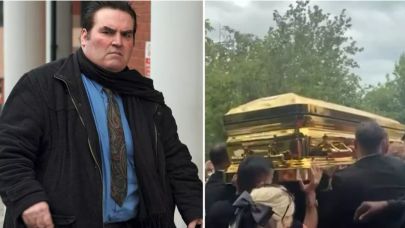 'Roman Kralı' Frank Thompson Altın Tabutla Gömüldü