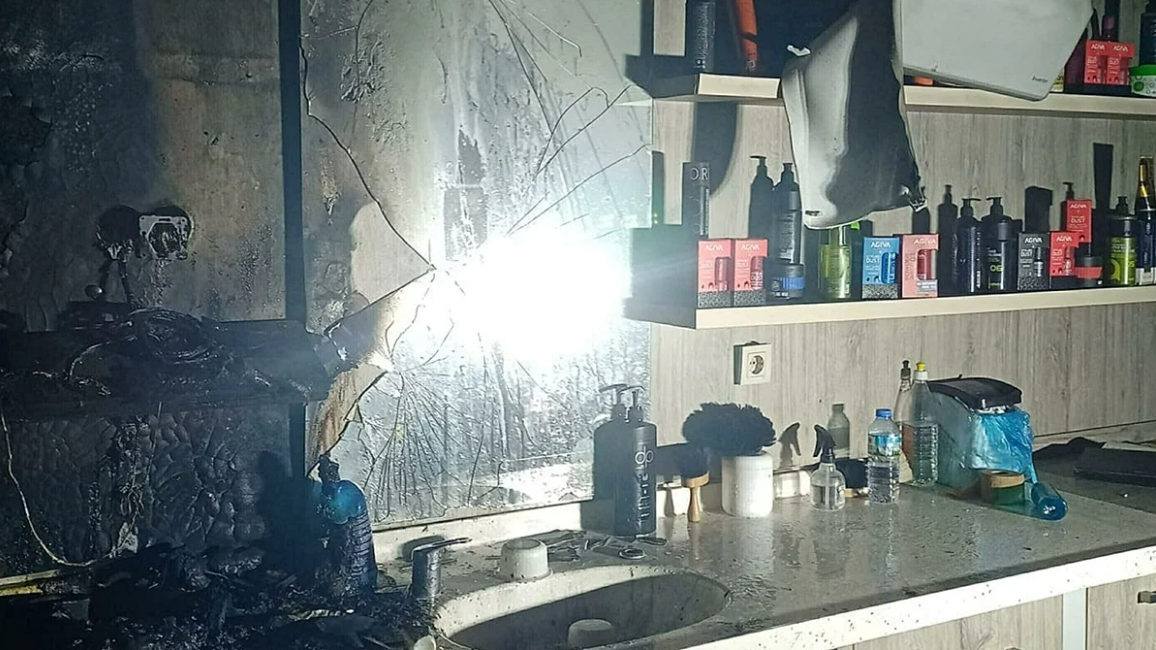 Berber Dükkanına Molotofkokteylli Saldırı