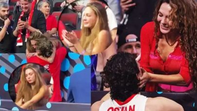 Galibiyet Sonrası Eşi Cedi Osman'a Sarılarak Ağladı