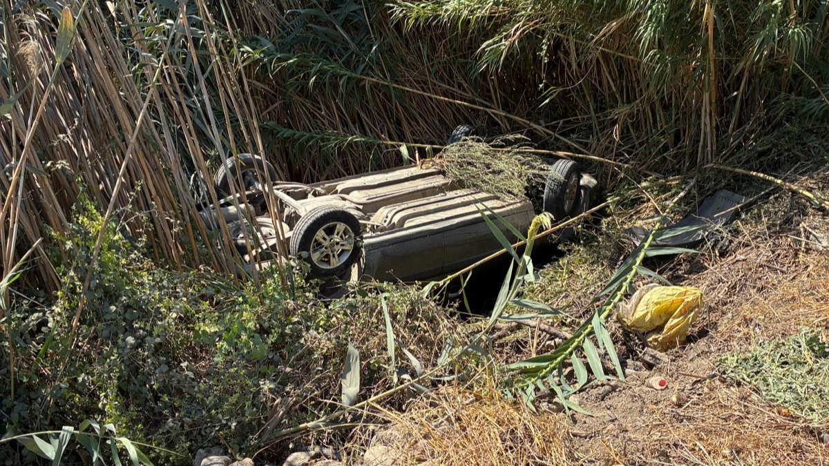 Milas’ta Araç Sazlık Alana Uçtu