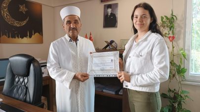 ORTACA’DA İHTİDA SEVİNCİ: UKRAYNALI VLADLENA MÜSLÜMAN OLDU