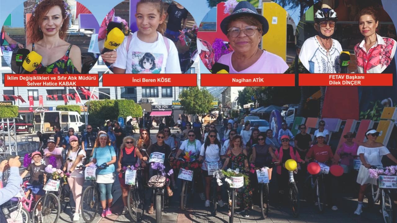 IŞILTILI KADINLAR FETHİYE’DE “KARBONSUZ PEDAL” ÇEVİRDİ