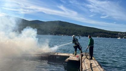 Milas’ta Balıkçı Teknesinde Yangın