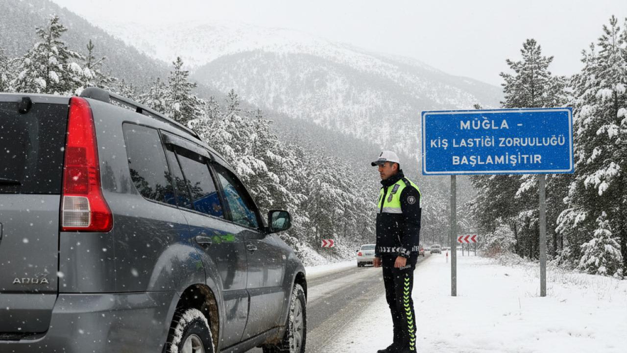 Muğla’da Bazı Yollarda Kış Lastiği Zorunluluğu Getirildi
