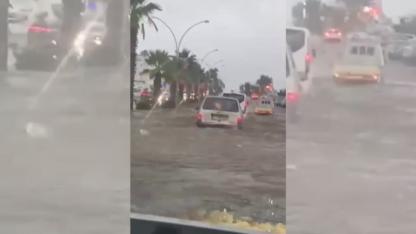 Bodrum’da Araçlar Sulara Gömüldü