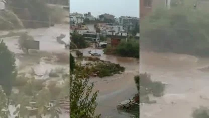 Güllük Mahallesi Yağmur Sonrası Göle Döndü