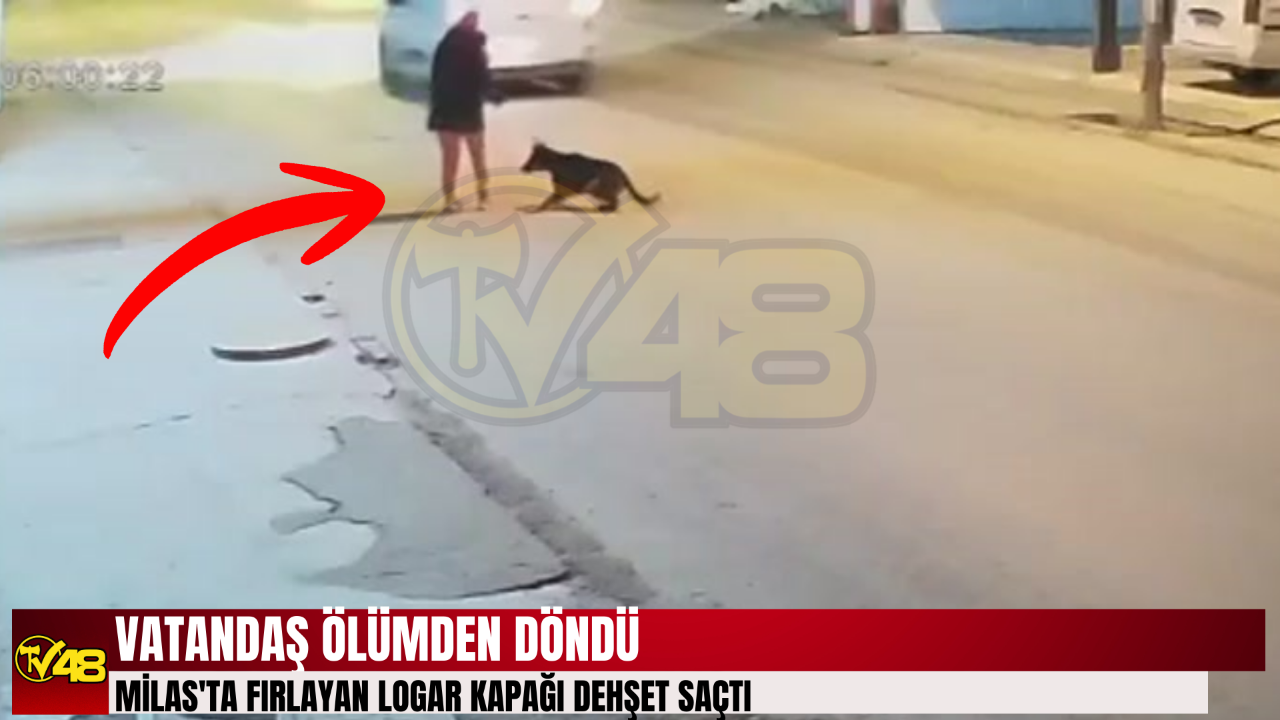 Milas'ta Fırlayan Rögar Kapağı Dehşet Saçtı: Vatandaş Ölümden Döndü