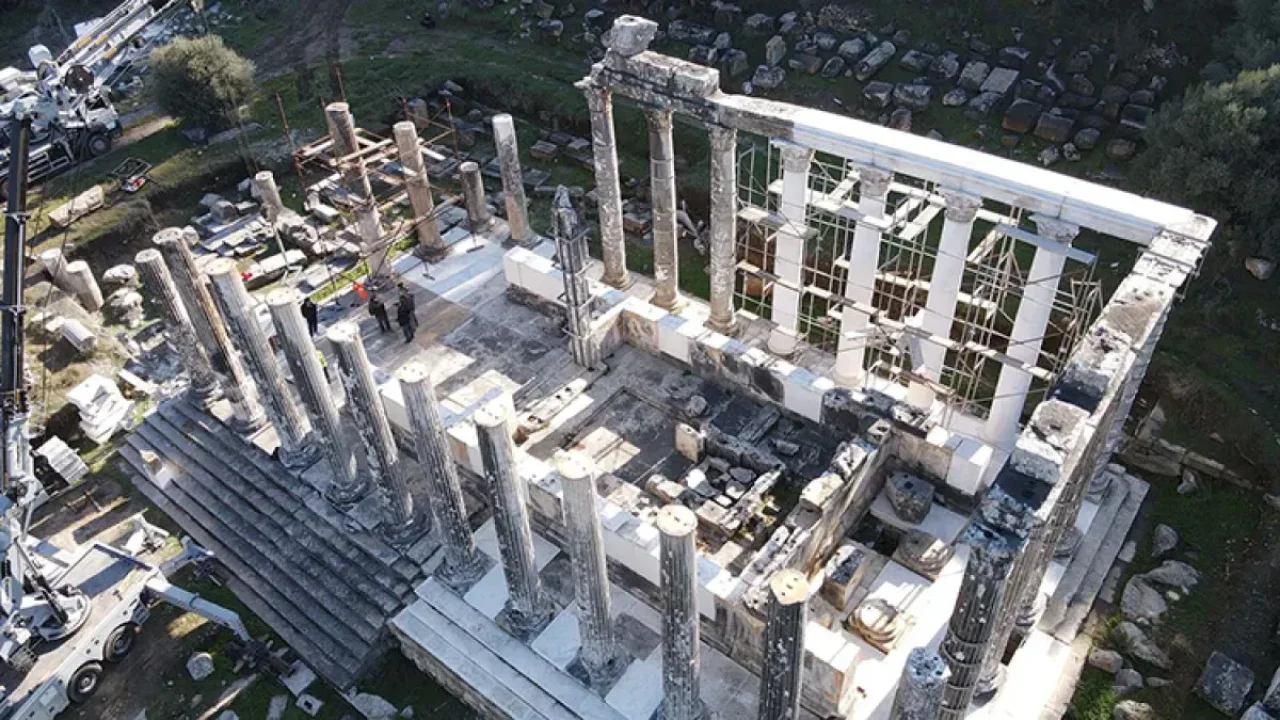 Muğla'daki Zeus Tapınağı'nda Restorasyon Devam Ediyor