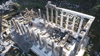 Muğla'daki Zeus Tapınağı'nda Restorasyon Devam Ediyor
