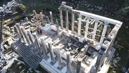 Muğla'daki Zeus Tapınağı'nda Restorasyon Devam Ediyor