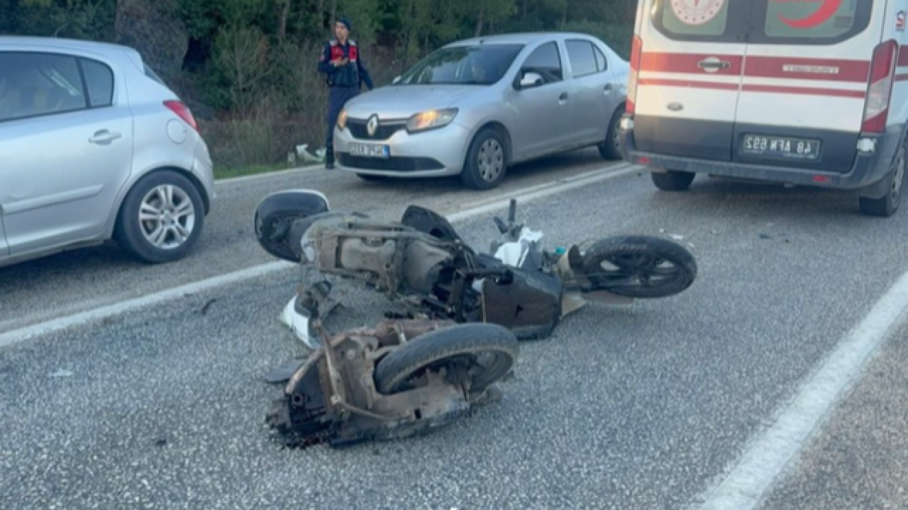 Mumcular–Güvercinlik karayolunda motosiklet kazası: Biri ağır, iki yaralı