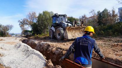 Datça İskele Mahallesi Çomarlık'ta kanalizasyon sorunu sona eriyor