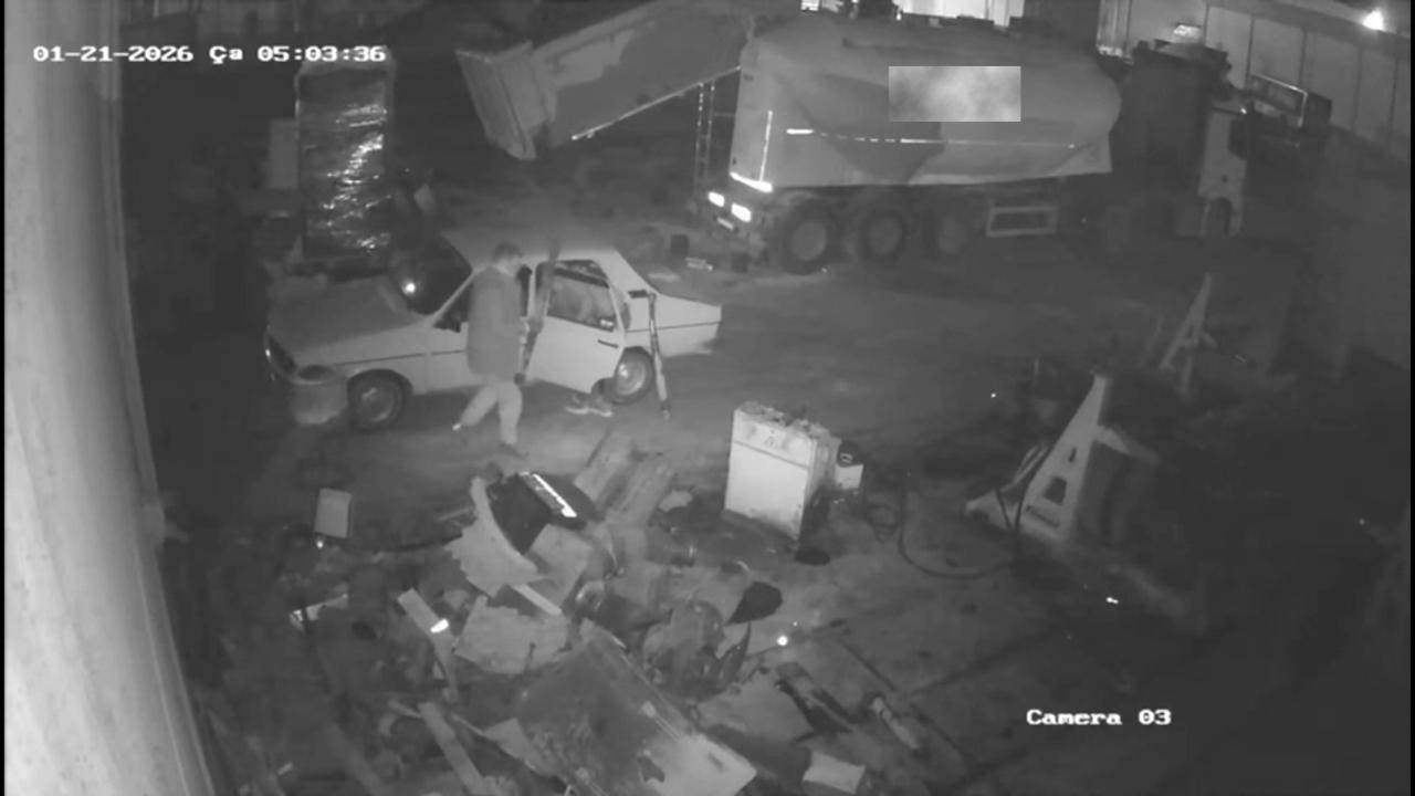 Muğla'da hurda hırsızlığı güvenlik kamerasına yansıdı