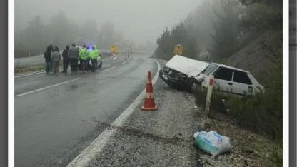 Otobüs ile Tofaş otomobil çarpıştı