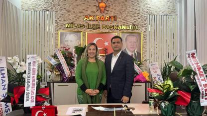 TV48 Yönetim Kurulu Başkanı Zahide Kuş’tan AK Parti Milas İlçe Başkanı Levent Akyer’e Ziyaret