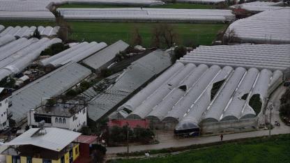 Seydikemer'de hortum, fırtına ve dolu seraları vurdu
