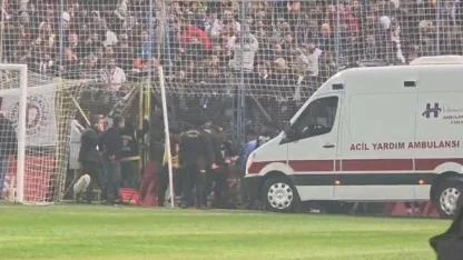 Türkiye Kupası maçı öncesi bir taraftar tribünden düştü