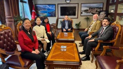 Çin heyeti Kaymakam Akkaya’ya ile görüştü