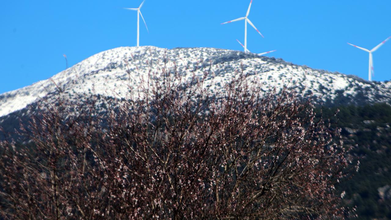 Muğla'da kış ve bahar aynı karede