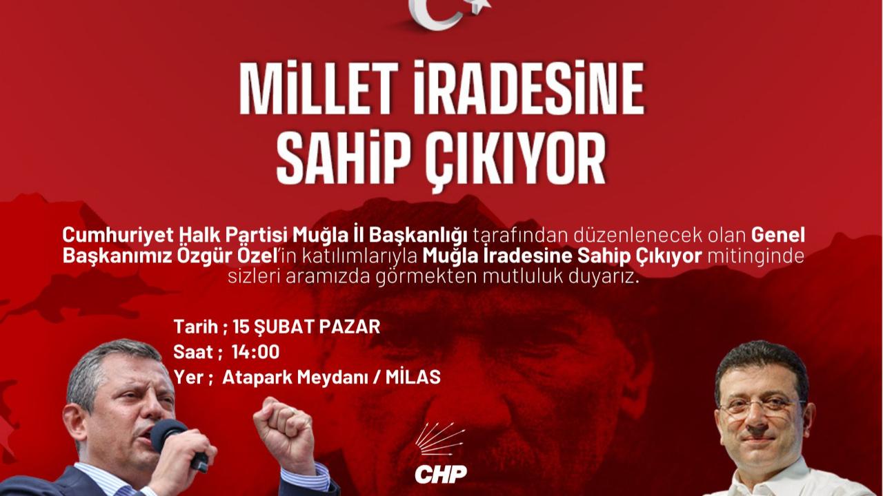 Özgür Özel Milas’a Geliyor