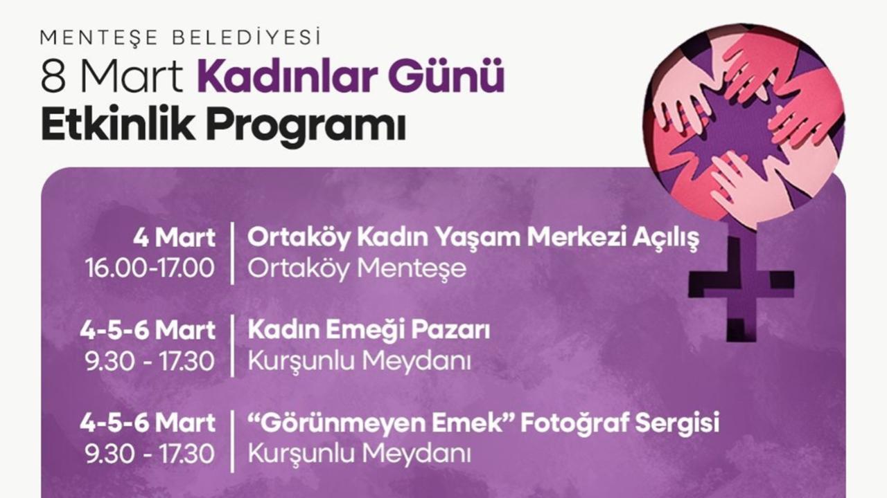 MENTEŞE’DE 8 MART ETKİNLİKLERİ BAŞLIYOR