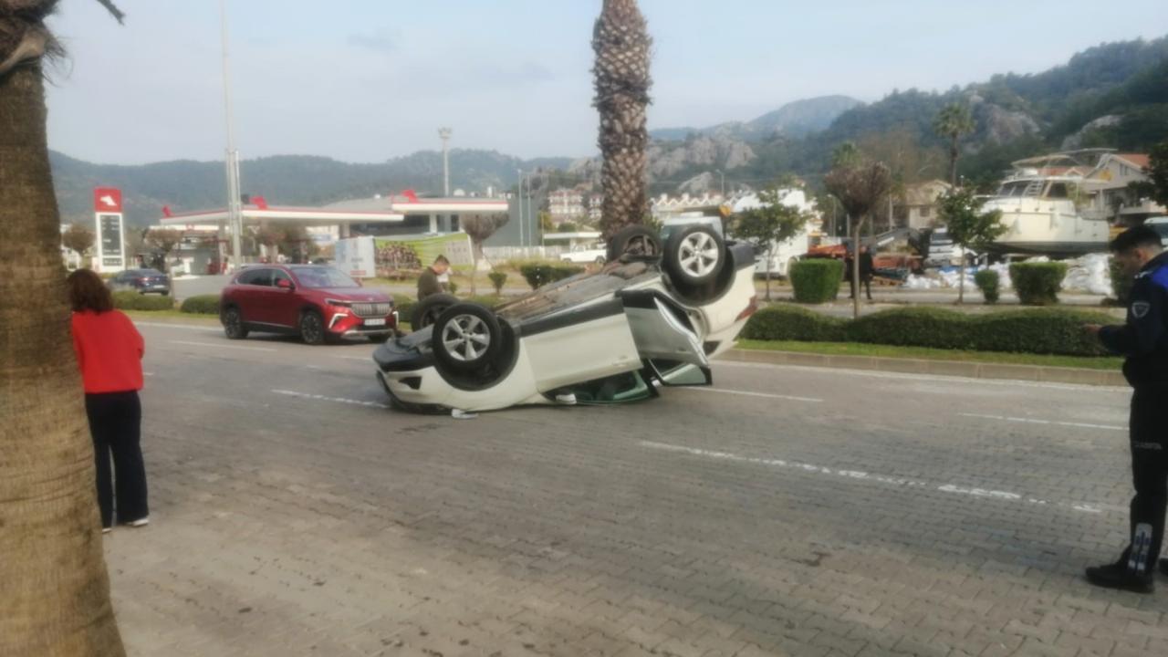 Otomobil takla attı: 2 kişi yaralandı
