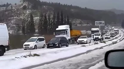 Yatağan-Milas Yolunda Yol Beyaza Büründü