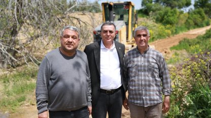 Başkan Şimşek ova yolu çalışmalarını sahada inceledi