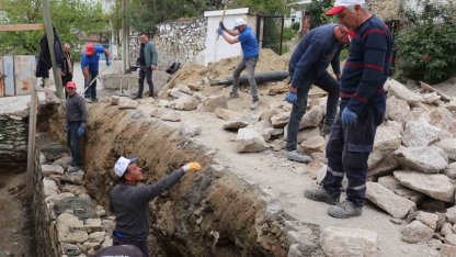 Bozdoğan Belediyesi Alamut Mahallesi’nde taş duvar çalışmasını tamamladı