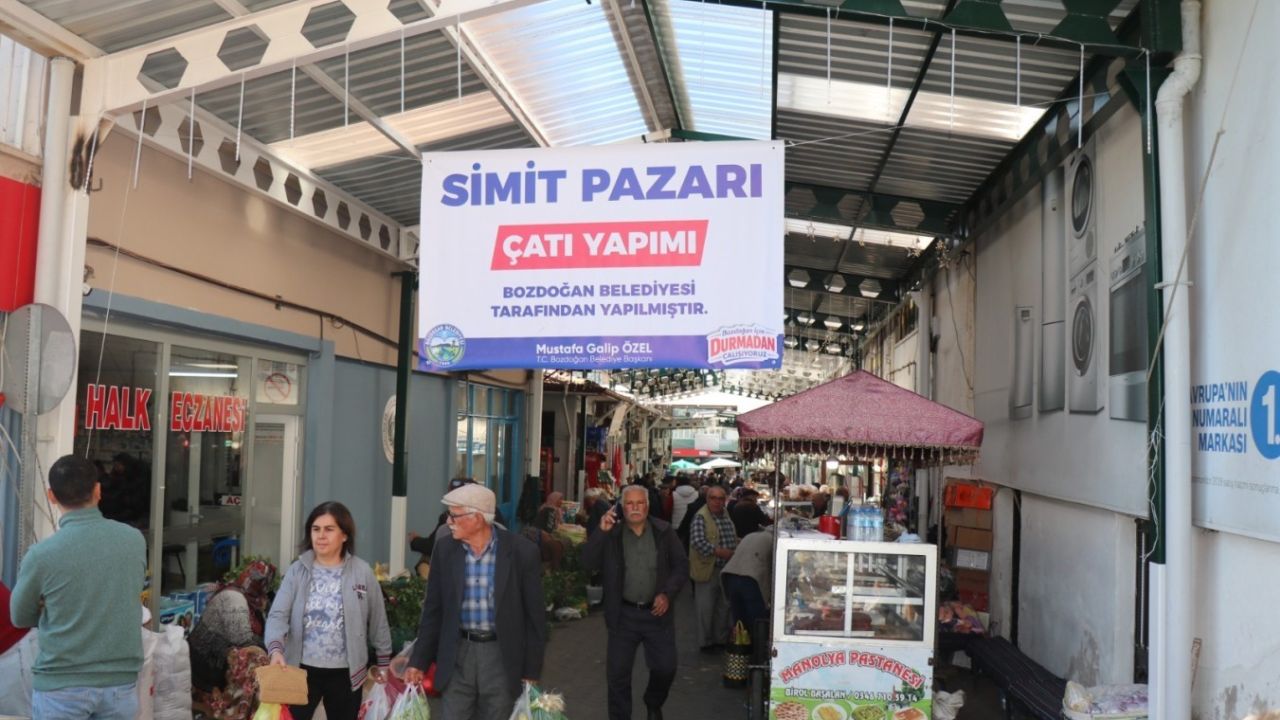 Bozdoğan’da Simit Pazarı Sokağı düzenleme çalışması tamamlandı