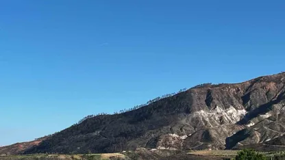 Buldan’da 5 gün süren yangının izleri dağlarda kaldı