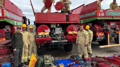 Demirci’de orman yangınlarına karşı uygulamalı eğitim