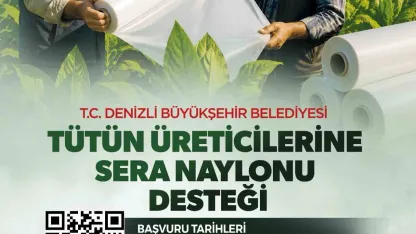 Denizli’de tütün üreticisine destek