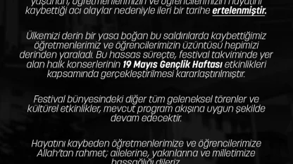 Mesir Festivali konserleri ertelendi