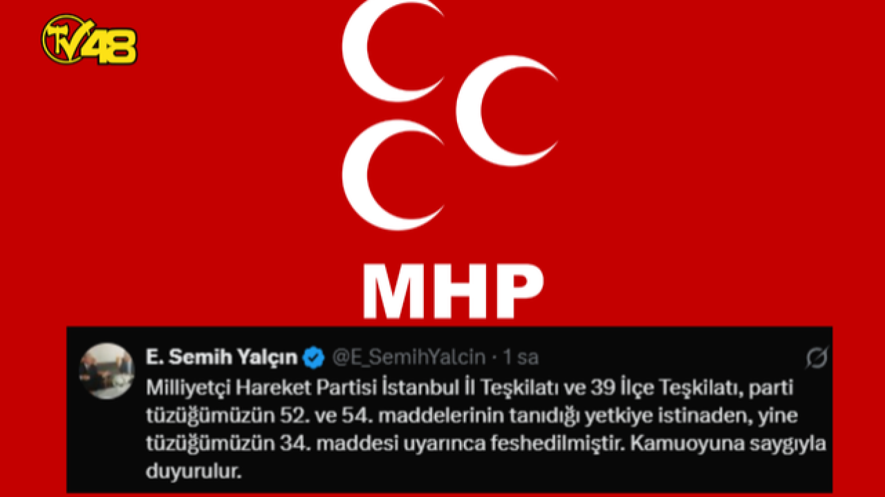 MHP’de Deprem! Semih Yalçın Duyurdu: “İstanbul İl ve 39 İlçe Teşkilatı Feshedildi”