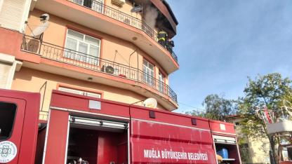 Milas'ta bir evde yangın çıktı