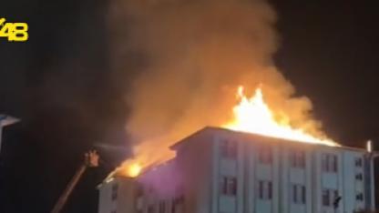 NAZİLLİ FEN LİSESİ PANSİYONUNDA ÇIKAN YANGINDA 46 ÖĞRENCİ TAHLİYE EDİLDİ