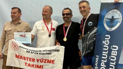 Tavşanlı’da açılan yüzme havuzu 3 çocuk babasını şampiyon yaptı