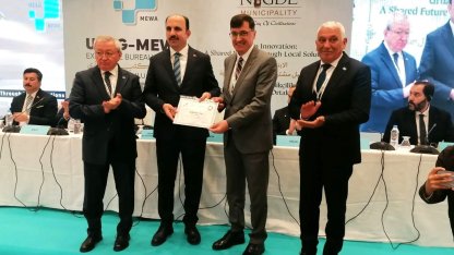 UCLG-MEWA’dan Eyüp Kahveci’ye "Çok Başarılı" belgesi