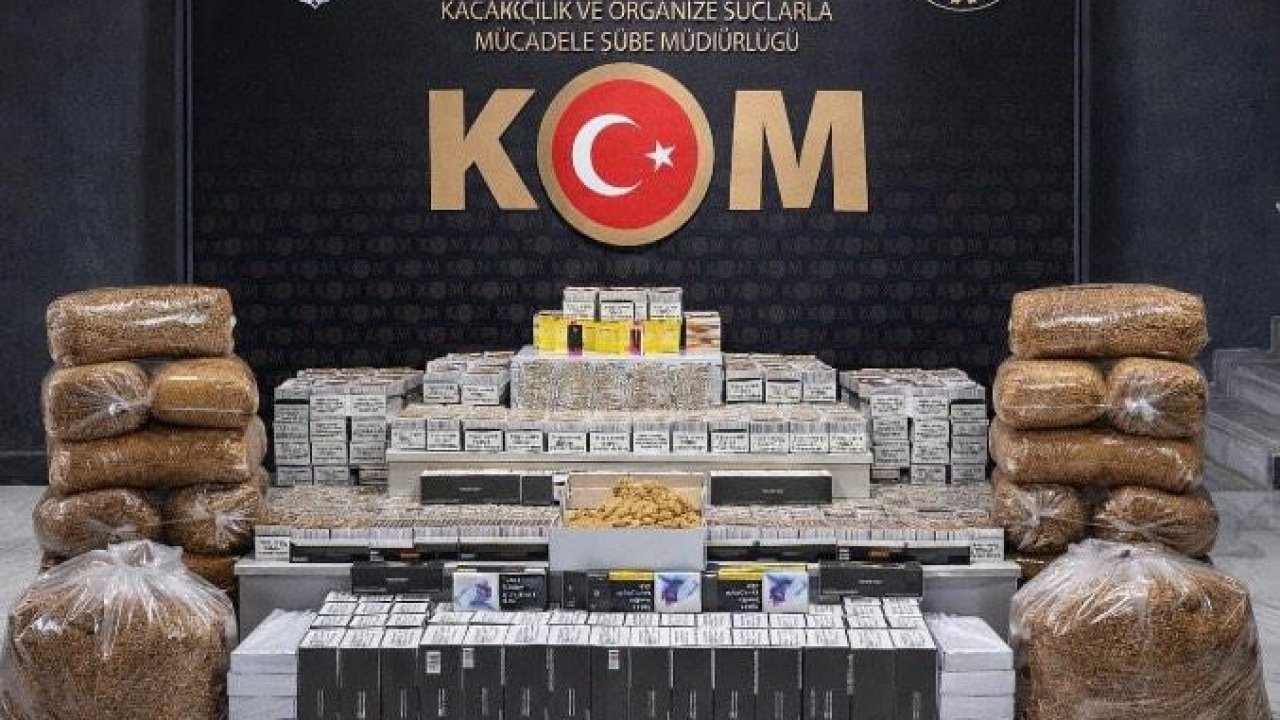 Uşak’ta çok sayıda kaçak makaron ve tütün ele geçirildi